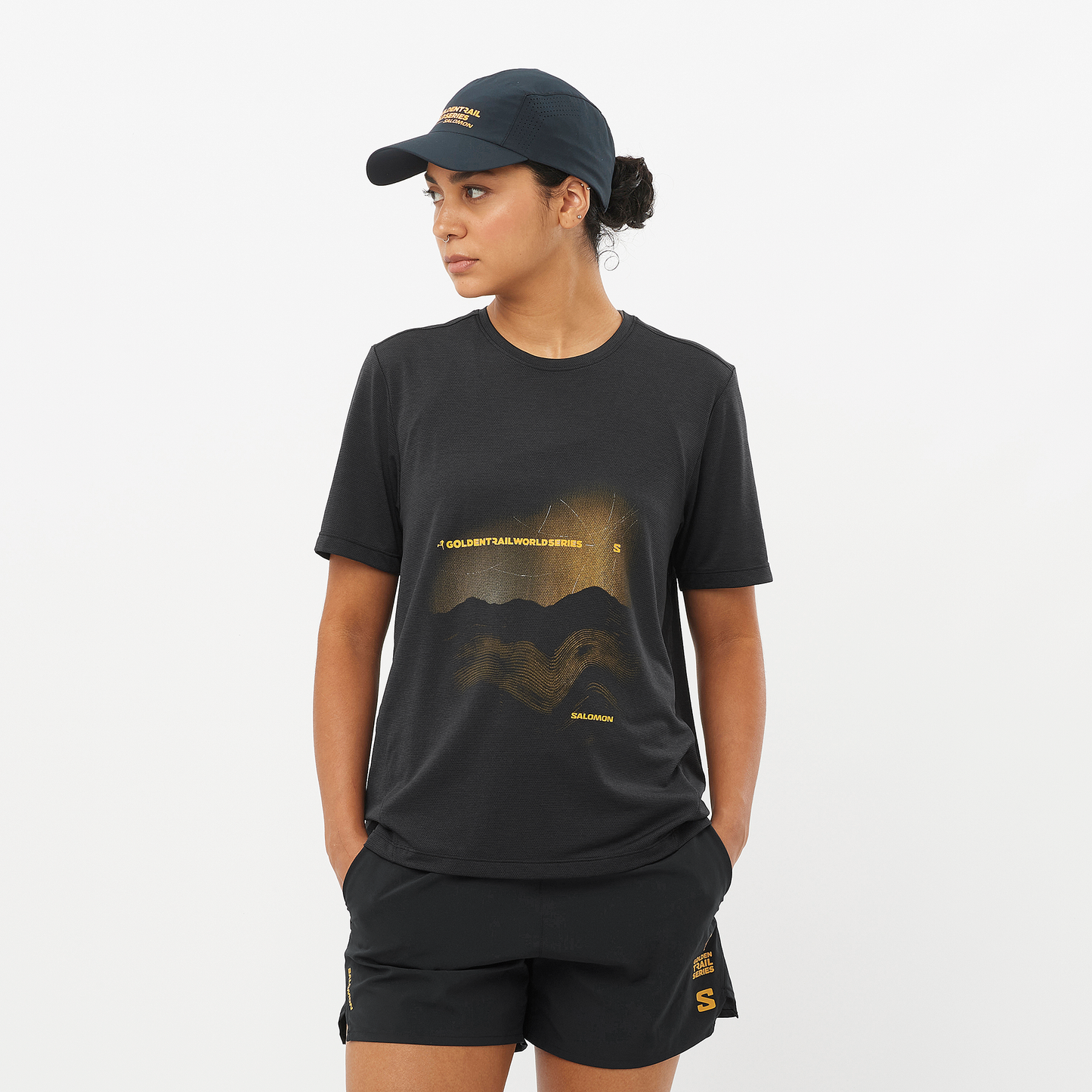 SALOMON SHKOUT CORE SS TEE GFX W "GOLDEN TRAIL SERIES"
