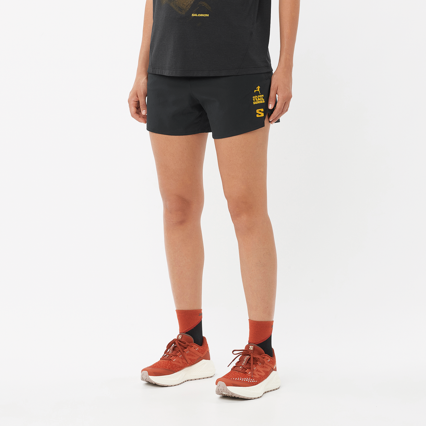 SALOMON SHAKEOUT CORE SHORTS 4" W GOLDEN TRAIL SERIES