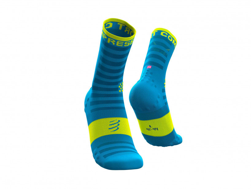COMPRESSPORT PRO RACING SOCKS V3.0 ULTRALIGHT RUN HIGH FLUO BLUE