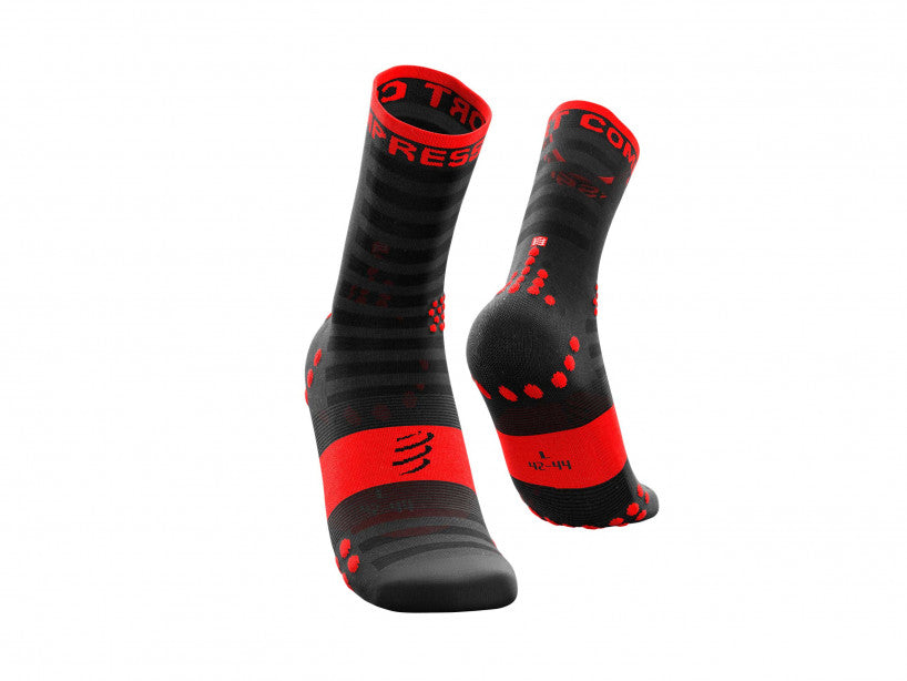 COMPRESSPORT PRO RACING SOCKS V3.0 ULTRALIGHT RUN HIGH BLACK/RED