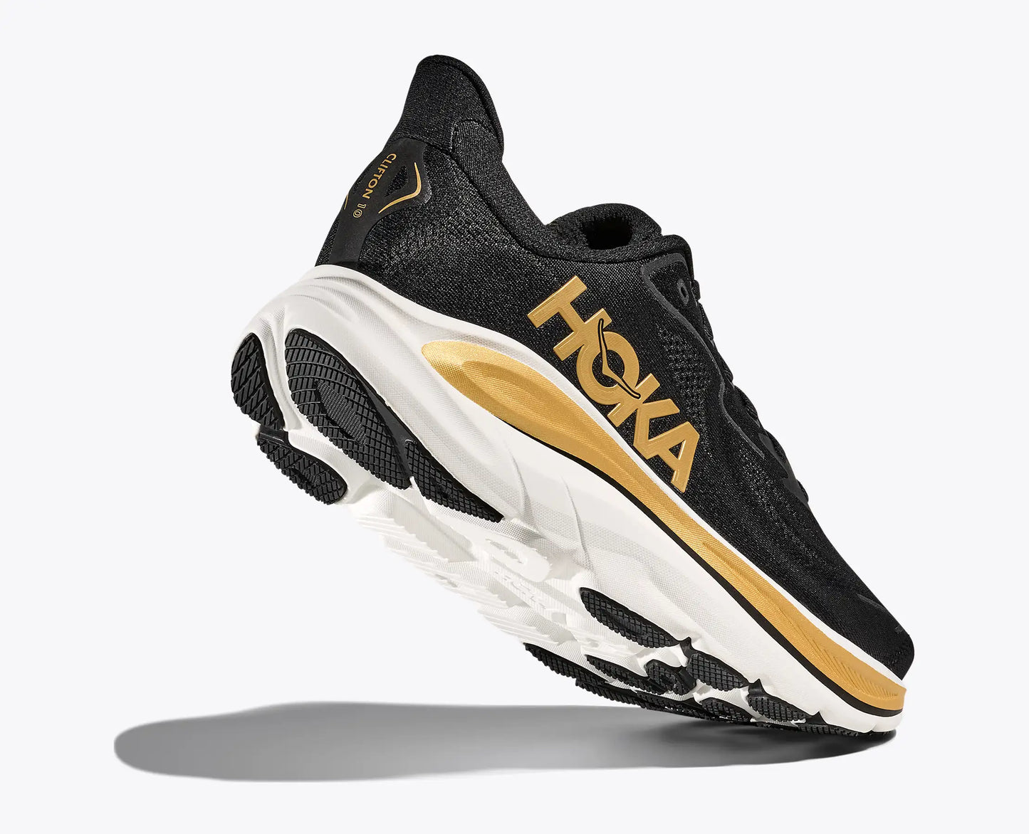 HOKA CLIFTON 10 W BLACK GOLD EDITION.