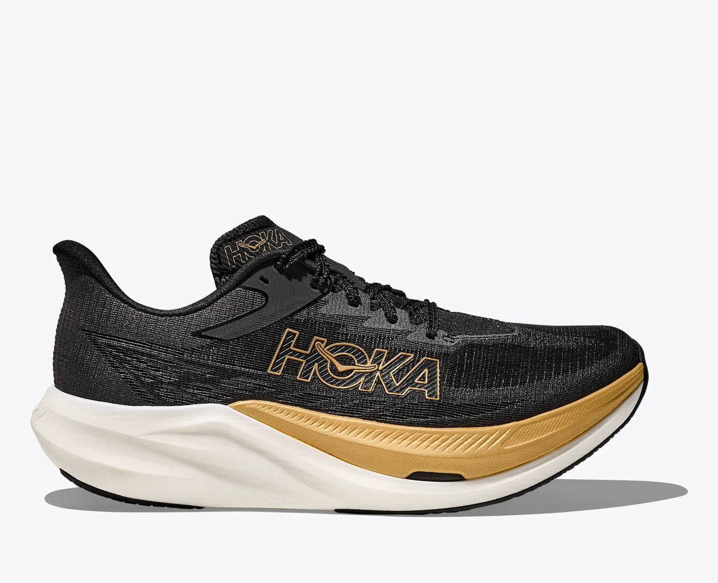 HOKA ROCKET X 3 U BLACK GOLD EDITION.