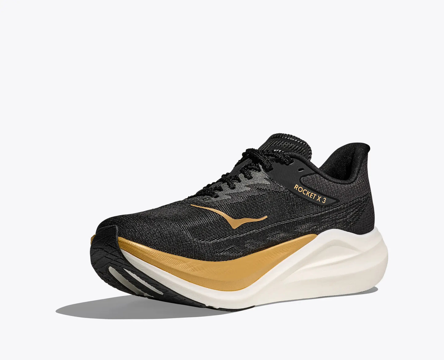 HOKA ROCKET X 3 U BLACK GOLD EDITION.