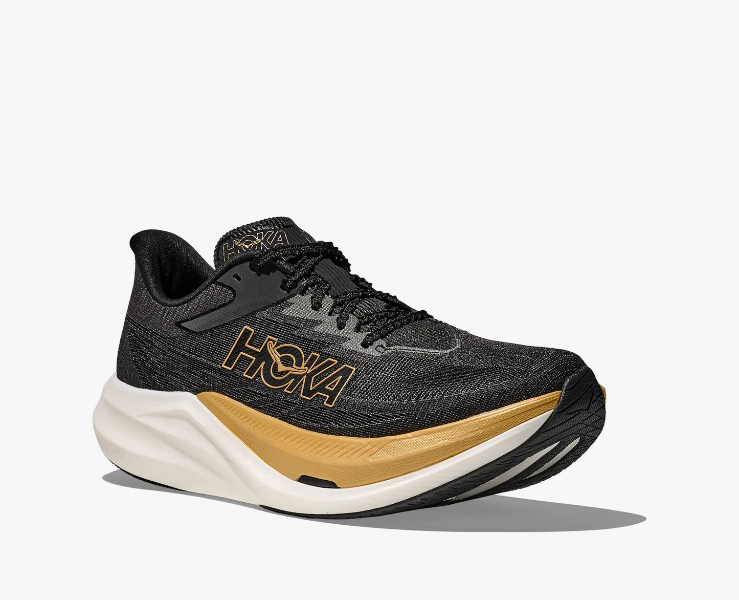 HOKA ROCKET X 3 U BLACK GOLD EDITION.