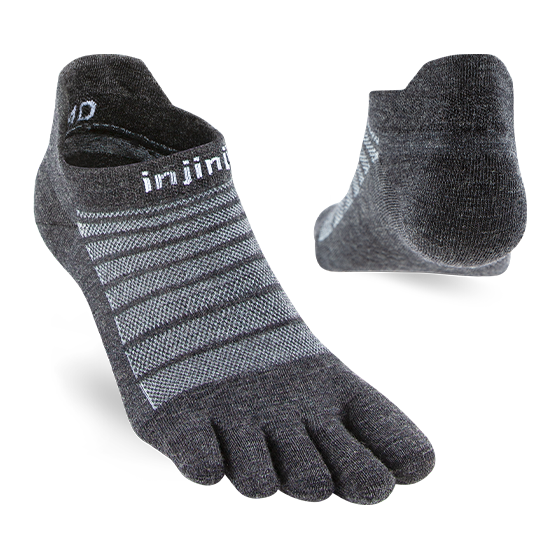 INJINJI RUN LIGHTWEIGHT NO-SHOW MERINO WOOL
