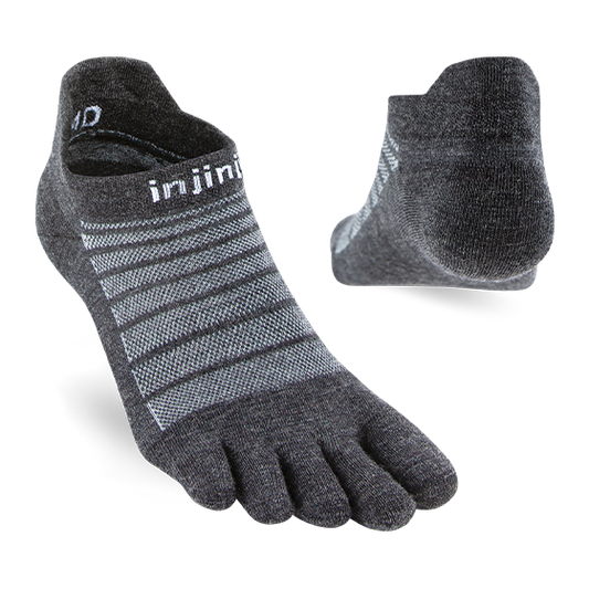 INJINJI RUN LIGHTWEIGHT NO-SHOW MERINO WOOL