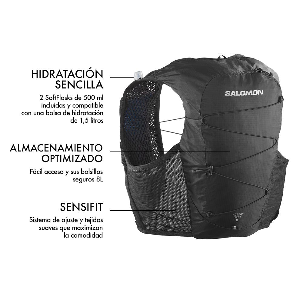 SALOMON ACTIVE SKIN 8 SET