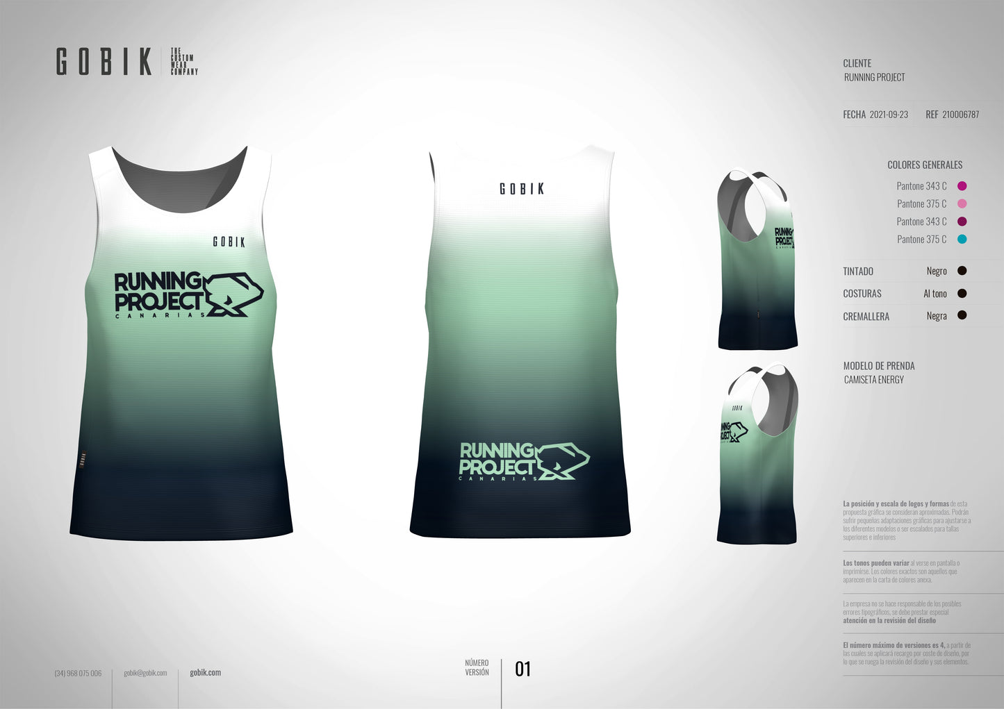 GOBIK  ENERGY RUNNING MANGA HUECA