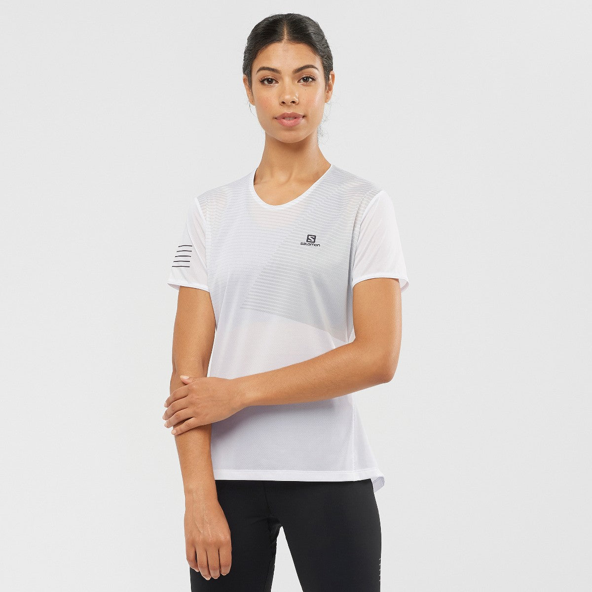 SALOMON  SENSE TEE WHITE