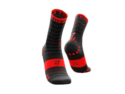 COMPRESSPORT PRO RACING SOCKS V3.0 ULTRALIGHT RUN HIGH BLACK/RED
