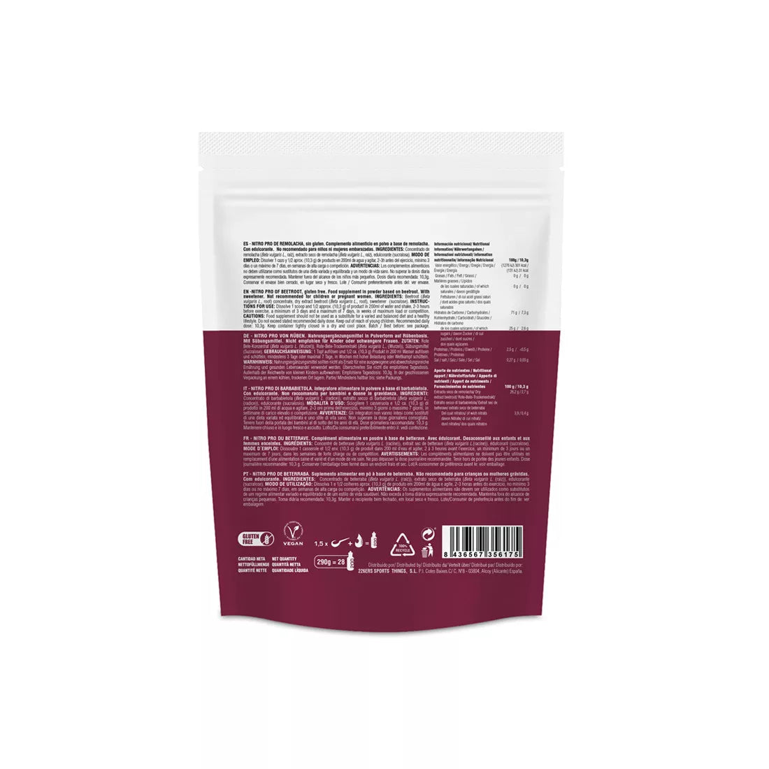 226ERS NITRO PRO SACO 290GR